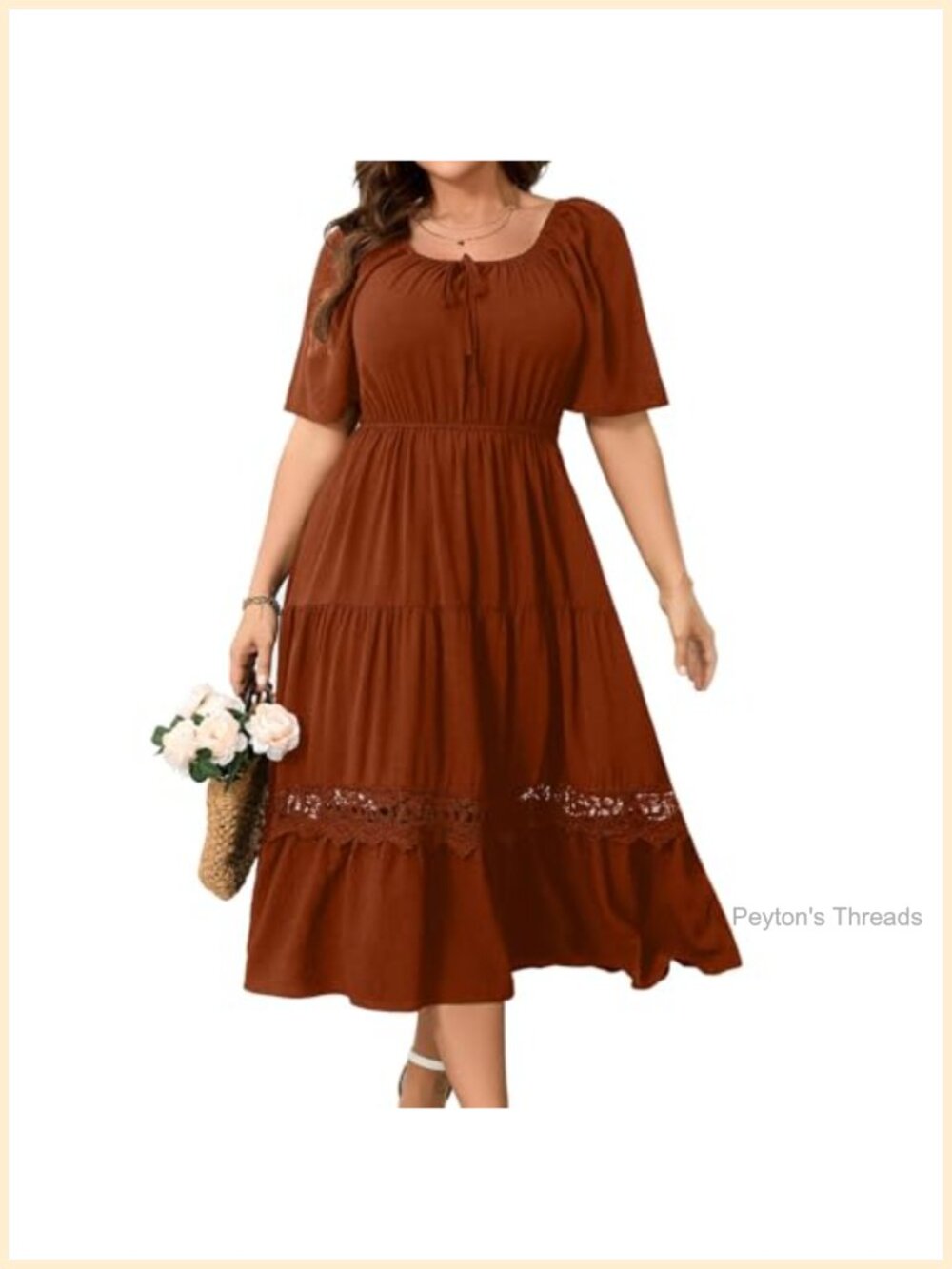 Plus Size Maxi Dress Short Sleeve Square Neck Ruffle Wedding Guest Summer